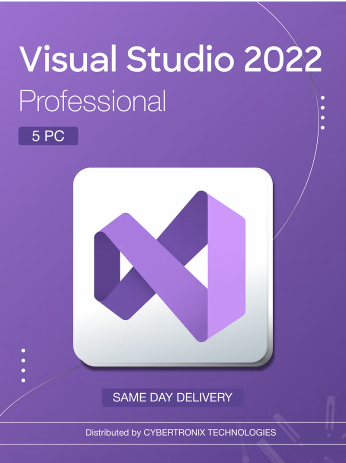 Visual Studio 2022 Professional 5PC | Digital License | Same-Day Delivery