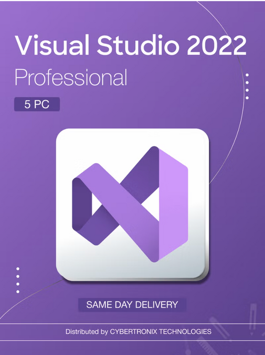Visual Studio 2022 Professional 5PC | Digital License | Same-Day Delivery